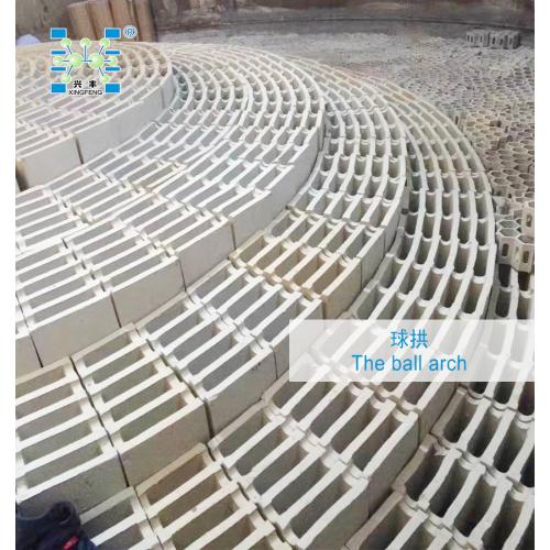 全瓷球拱 条梁格栅组合 耐酸陶瓷球拱硫酸塔填料单层双层全瓷球