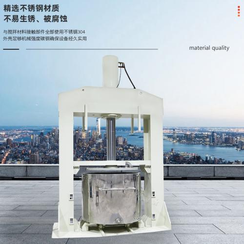 1000L立式液压出料机硅胶液态胶导大型行星搅拌机配套压料机